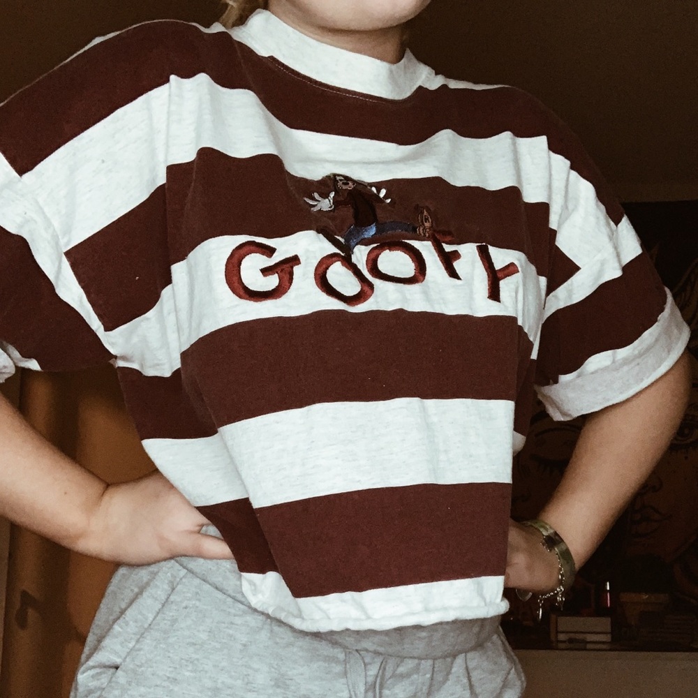 Vintage cropped goofy Disney shirt